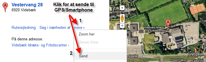 Klik p&aring; kortet for rutevejledning